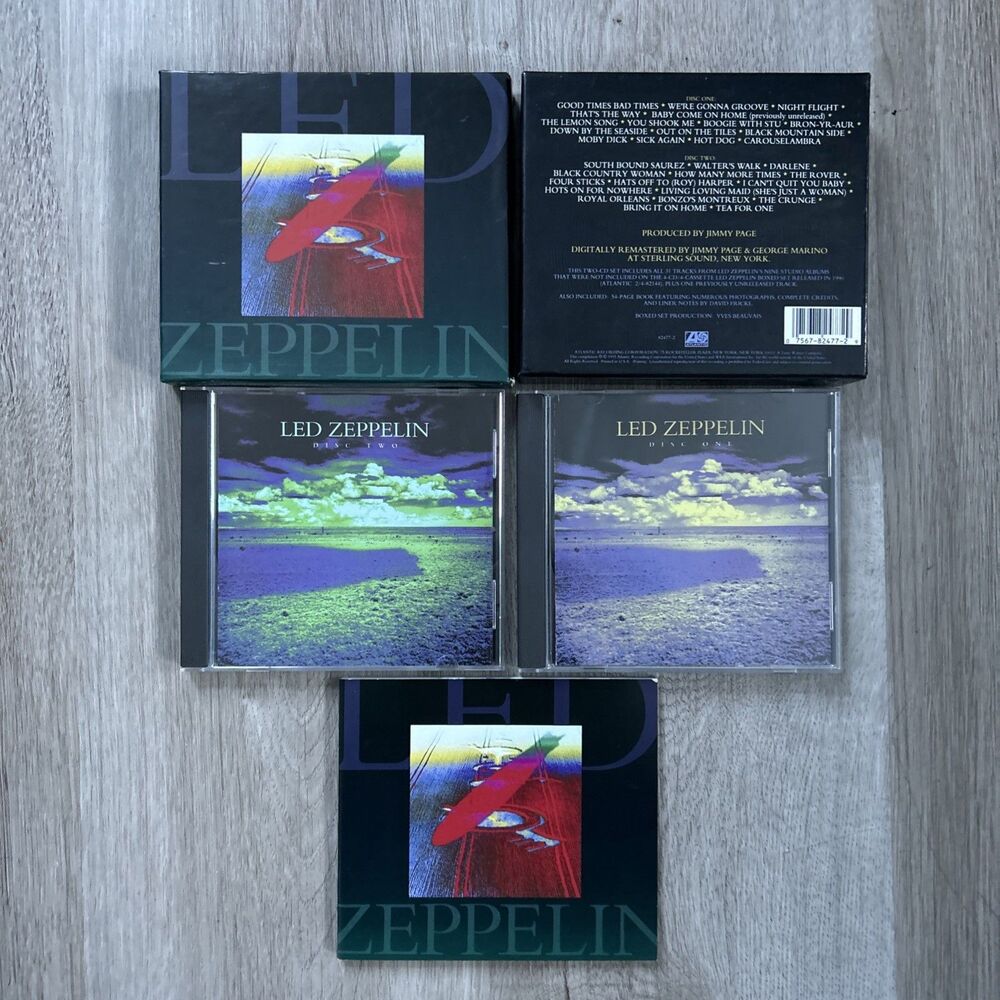Led Zeppelin Box Set 2 CD Set & Booklet Complete 1993 Atlantic Records Vintage